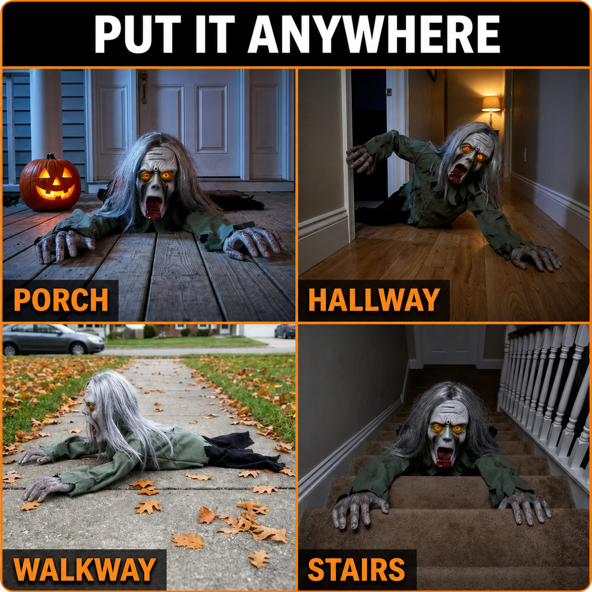 Touch-Activated Crawling Zombie